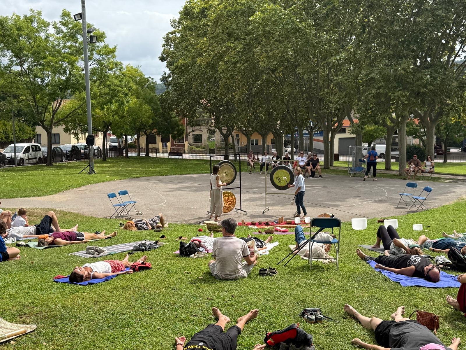 Sessió grupal a l'aire lliure